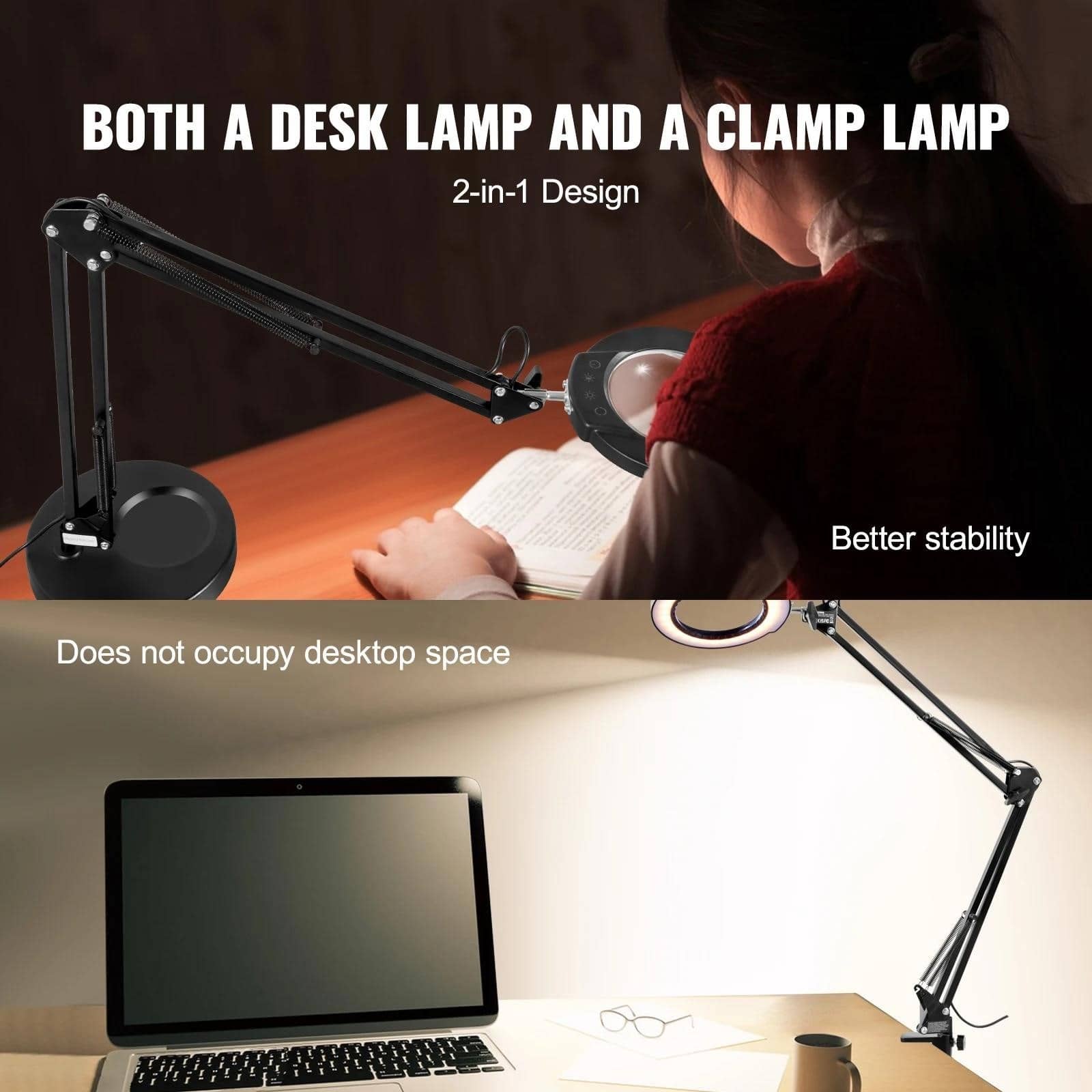 VEVOR povećalo sa svjetlom 5X lampa s povećalom 4,3