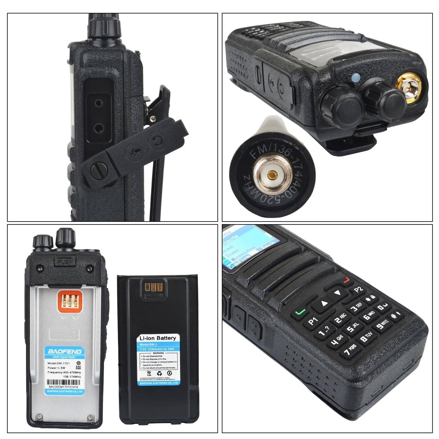 Digitalni DMR VHF UHF Opengd77 Walkie Talkie Baofeng BF-1701 Dual Band ...